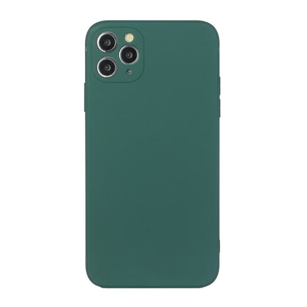 Straight Edge Solid Color TPU Shockproof Case For iPhone 11 Pro(Dark Night Green)-garmade.com