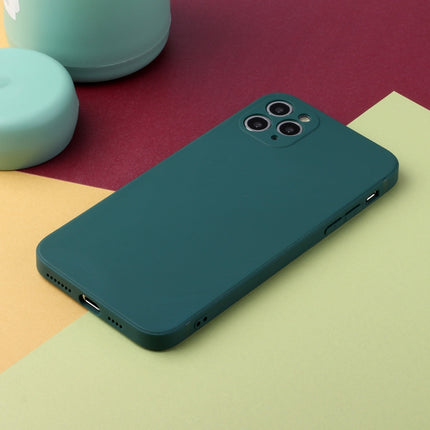 Straight Edge Solid Color TPU Shockproof Case For iPhone 11 Pro(Dark Night Green)-garmade.com