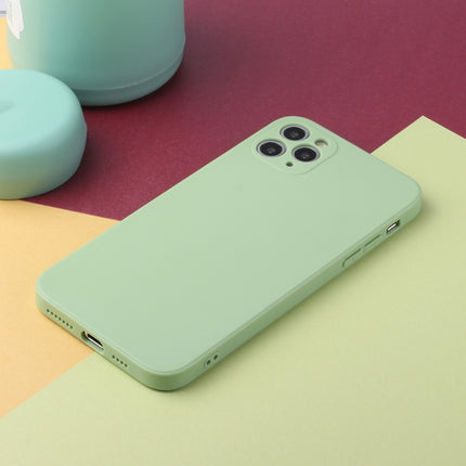 Straight Edge Solid Color TPU Shockproof Case For iPhone 11 Pro(Matcha Green)-garmade.com
