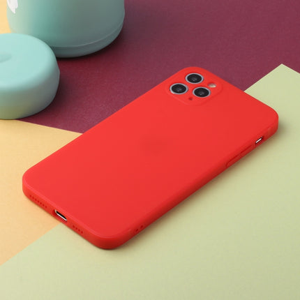 Straight Edge Solid Color TPU Shockproof Case For iPhone 11 Pro(Red)-garmade.com