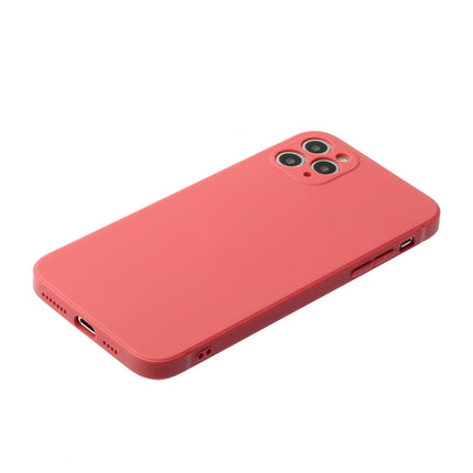 Straight Edge Solid Color TPU Shockproof Case For iPhone 11 Pro(Hawthorn Red)-garmade.com