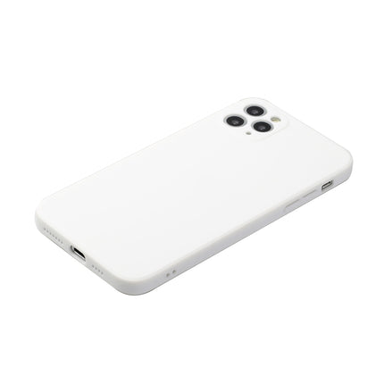 Straight Edge Solid Color TPU Shockproof Case For iPhone 11 Pro(White)-garmade.com