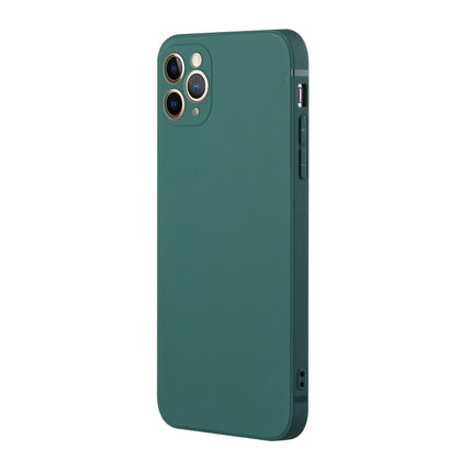 Straight Edge Solid Color TPU Shockproof Case For iPhone 11 Pro Max(Dark Night Green)-garmade.com