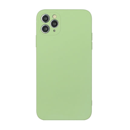 Straight Edge Solid Color TPU Shockproof Case For iPhone 11 Pro Max(Matcha Green)-garmade.com