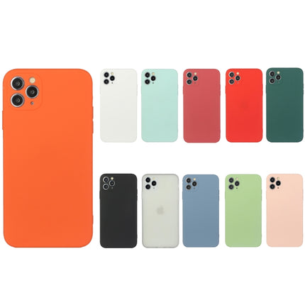 Straight Edge Solid Color TPU Shockproof Case For iPhone 11 Pro Max(Light Cyan)-garmade.com