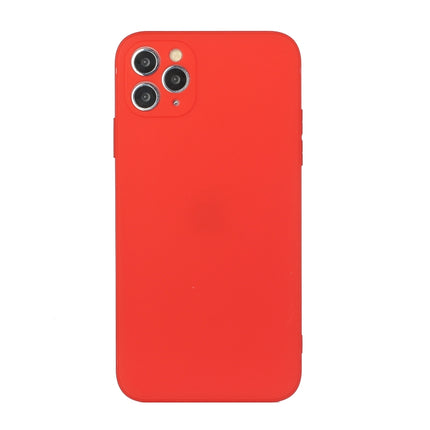 Straight Edge Solid Color TPU Shockproof Case For iPhone 11 Pro Max(Red)-garmade.com