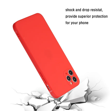 Straight Edge Solid Color TPU Shockproof Case For iPhone 11 Pro Max(Red)-garmade.com