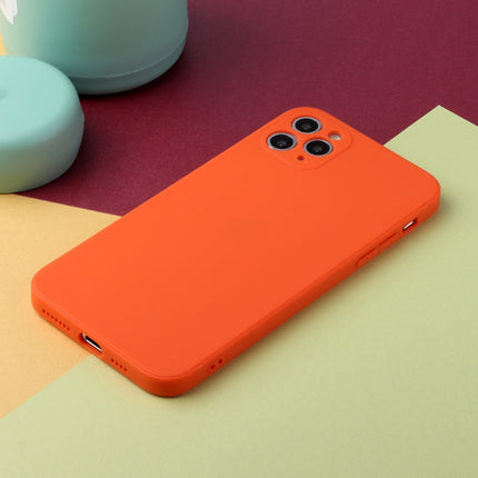 Straight Edge Solid Color TPU Shockproof Case For iPhone 11 Pro Max(Orange)-garmade.com
