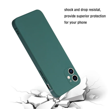 Straight Edge Solid Color TPU Shockproof Case For iPhone 12 mini(Dark Night Green)-garmade.com