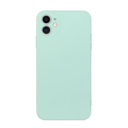 Straight Edge Solid Color TPU Shockproof Case For iPhone 12 mini(Light Cyan)-garmade.com