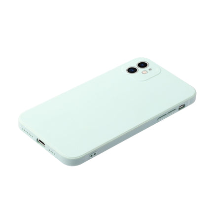 Straight Edge Solid Color TPU Shockproof Case For iPhone 12 mini(Light Cyan)-garmade.com