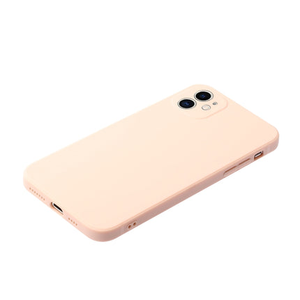 Straight Edge Solid Color TPU Shockproof Case For iPhone 12 mini(Light Pink)-garmade.com
