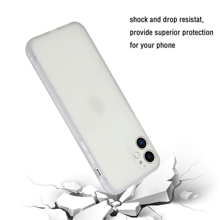 Straight Edge Solid Color TPU Shockproof Case For iPhone 12 mini(Transparent)-garmade.com