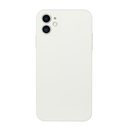 Straight Edge Solid Color TPU Shockproof Case For iPhone 12 mini(White)-garmade.com