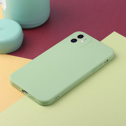 Straight Edge Solid Color TPU Shockproof Case For iPhone 12(Matcha Green)-garmade.com