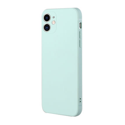 Straight Edge Solid Color TPU Shockproof Case For iPhone 12(Light Cyan)-garmade.com