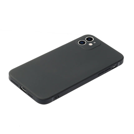 Straight Edge Solid Color TPU Shockproof Case For iPhone 12(Black)-garmade.com