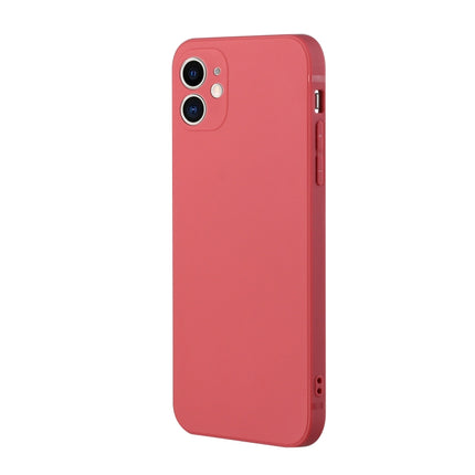 Straight Edge Solid Color TPU Shockproof Case For iPhone 12(Red)-garmade.com