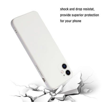 Straight Edge Solid Color TPU Shockproof Case For iPhone 12(White)-garmade.com