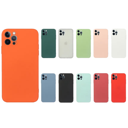 Straight Edge Solid Color TPU Shockproof Case For iPhone 12 Pro(Dark Night Green)-garmade.com