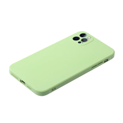 Straight Edge Solid Color TPU Shockproof Case For iPhone 12 Pro(Matcha Green)-garmade.com