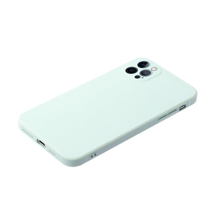 Straight Edge Solid Color TPU Shockproof Case For iPhone 12 Pro(Light Cyan)-garmade.com