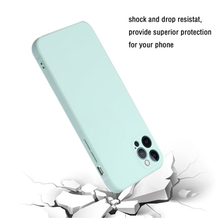 Straight Edge Solid Color TPU Shockproof Case For iPhone 12 Pro(Light Cyan)-garmade.com