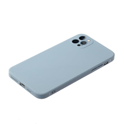 Straight Edge Solid Color TPU Shockproof Case For iPhone 12 Pro(Lavender Grey)-garmade.com