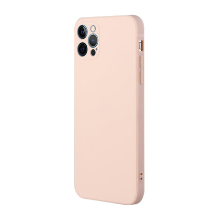 Straight Edge Solid Color TPU Shockproof Case For iPhone 12 Pro(Light Pink)-garmade.com