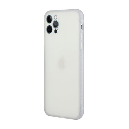 Straight Edge Solid Color TPU Shockproof Case For iPhone 12 Pro(Transparent)-garmade.com
