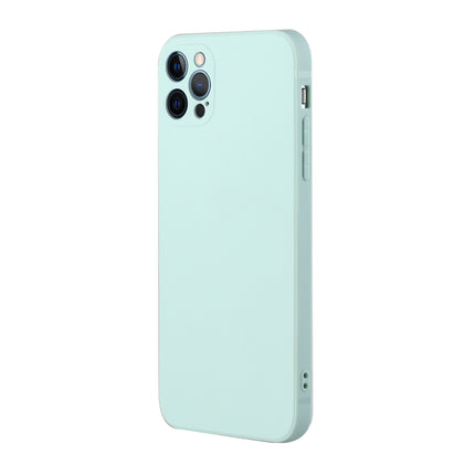 Straight Edge Solid Color TPU Shockproof Case For iPhone 12 Pro Max(Light Cyan)-garmade.com