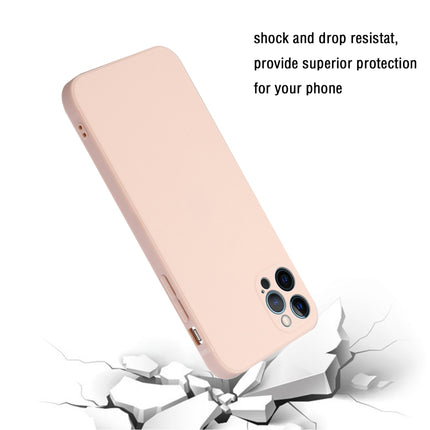 Straight Edge Solid Color TPU Shockproof Case For iPhone 12 Pro Max(Light Pink)-garmade.com