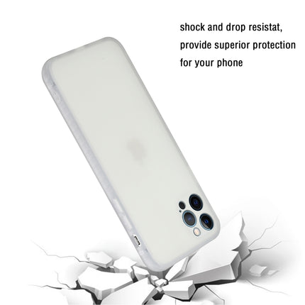 Straight Edge Solid Color TPU Shockproof Case For iPhone 12 Pro Max(Transparent)-garmade.com