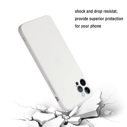 Straight Edge Solid Color TPU Shockproof Case For iPhone 12 Pro Max(White)-garmade.com