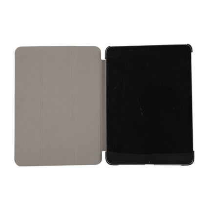3-folding Skin Texture Horizontal Flip TPU + PU Leather Case with Holder For iPad Air 2022 / 2020 10.9 (Navy Blue)-garmade.com