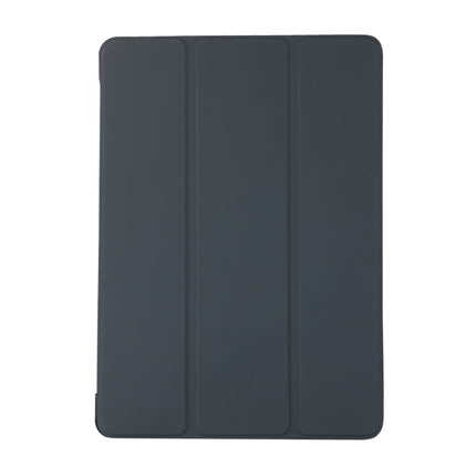 3-folding Skin Texture Horizontal Flip TPU + PU Leather Case with Holder For iPad 9.7 (2018) / 9.7 (2017) / air / air2(Black)-garmade.com