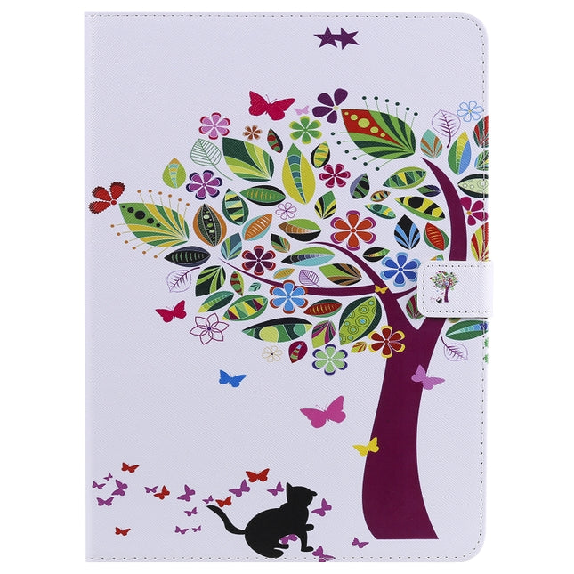 Painted Pattern Horizontal Flip Leather Case with Holder & Card Slots & Wallet & Sleep / Wake-up Function For iPad Air 2022 / 2020 10.9 /iPad Pro 11 2020 / 2018(Cat and Tree)-garmade.com