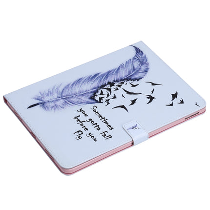 Painted Pattern Horizontal Flip Leather Case with Holder & Card Slots & Wallet & Sleep / Wake-up Function For iPad Air 2022 / 2020 10.9 /iPad Pro 11 2020 / 2018(Feather)-garmade.com