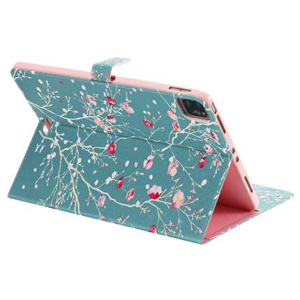 Painted Pattern Horizontal Flip Leather Case with Holder & Card Slots & Wallet & Sleep / Wake-up Function For iPad Air 2022 / 2020 10.9 /iPad Pro 11 2020 / 2018(Apricot Tree)-garmade.com