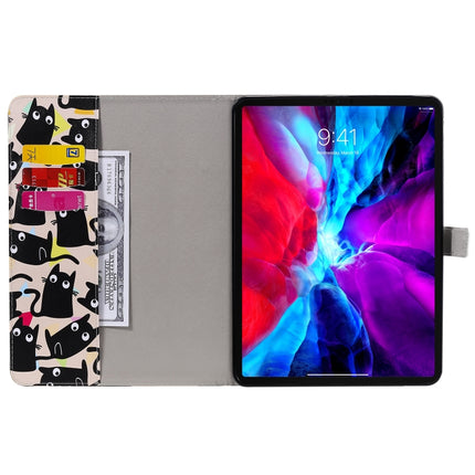 Painted Pattern Horizontal Flip Leather Case with Holder & Card Slots & Wallet & Sleep / Wake-up Function For iPad Air 2022 / 2020 10.9 /iPad Pro 11 2020 / 2018(Cats)-garmade.com