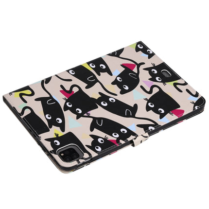 Painted Pattern Horizontal Flip Leather Case with Holder & Card Slots & Wallet & Sleep / Wake-up Function For iPad Air 2022 / 2020 10.9 /iPad Pro 11 2020 / 2018(Cats)-garmade.com