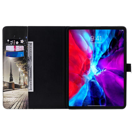 Painted Pattern Horizontal Flip Leather Case with Holder & Card Slots & Wallet & Sleep / Wake-up Function For iPad Air 2022 / 2020 10.9 /iPad Pro 11 2020 / 2018(Cityscape)-garmade.com