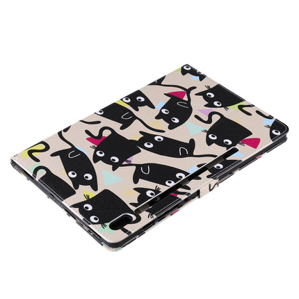 For Samsung Galaxy Tab S6 T860 Painted Pattern Horizontal Flip Leather Case with Holder & Card Slots & Wallet & Sleep / Wake-up Function (Cats)-garmade.com
