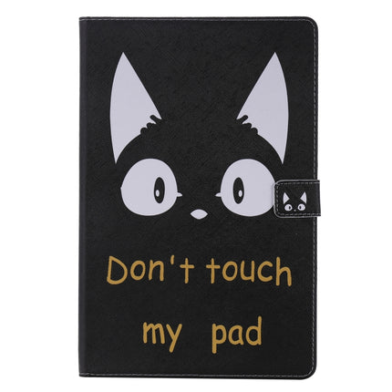 For Samsung Galaxy Tab S6 T860 Painted Pattern Horizontal Flip Leather Case with Holder & Card Slots & Wallet & Sleep / Wake-up Function (Cat Ears)-garmade.com