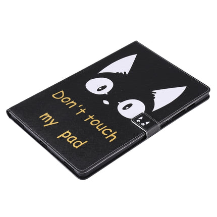 For Samsung Galaxy Tab S6 T860 Painted Pattern Horizontal Flip Leather Case with Holder & Card Slots & Wallet & Sleep / Wake-up Function (Cat Ears)-garmade.com