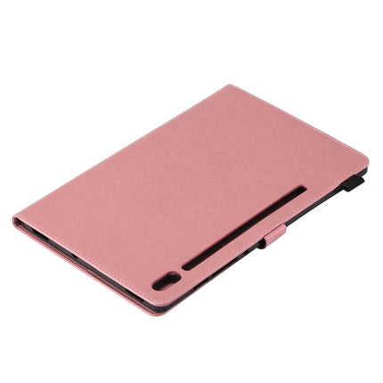 For Samsung Galaxy Tab S6 T860 Cat Bee Embossing Pattern Shockproof Table PC Protective Horizontal Flip Leather Case with Holder & Card Slots & Wallet & Pen Slot & Wake-up / Sleep Function(Pink)-garmade.com