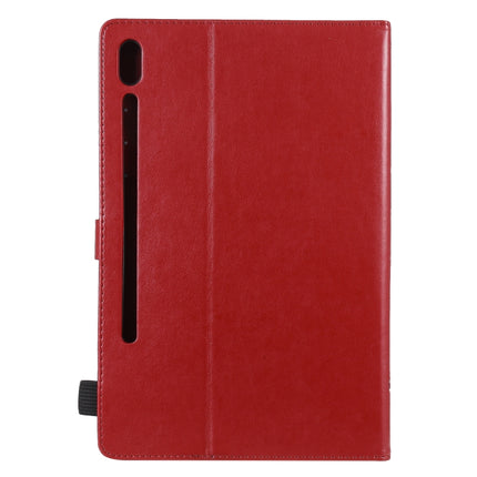 For Samsung Galaxy Tab S6 T860 Cat Bee Embossing Pattern Shockproof Table PC Protective Horizontal Flip Leather Case with Holder & Card Slots & Wallet & Pen Slot & Wake-up / Sleep Function(Red)-garmade.com