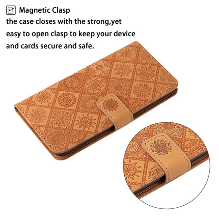 For Samsung Galaxy Note20 Ultra Ethnic Style Embossed Pattern Horizontal Flip Leather Case with Holder & Card Slots & Wallet & Lanyard(Brown)-garmade.com