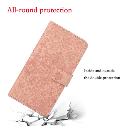 For Samsung Galaxy S20 Ethnic Style Embossed Pattern Horizontal Flip Leather Case with Holder & Card Slots & Wallet & Lanyard(Pink)-garmade.com