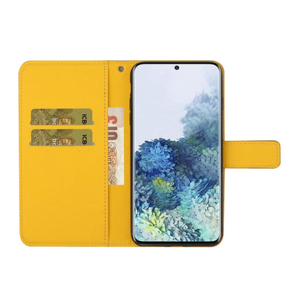 For Samsung Galaxy S20+ Ethnic Style Embossed Pattern Horizontal Flip Leather Case with Holder & Card Slots & Wallet & Lanyard(Yellow)-garmade.com